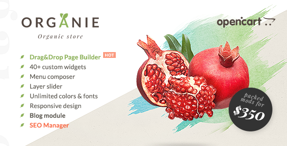 Organie - Organic Store, Farm, Plant & Flower Shop OpenCart Theme