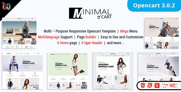 Minimal Cart - Multipurpose Responsive eCommerce OpenCart 3 Theme