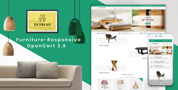 Skyblue Furniture OpenCart 3.x Responsive Theme