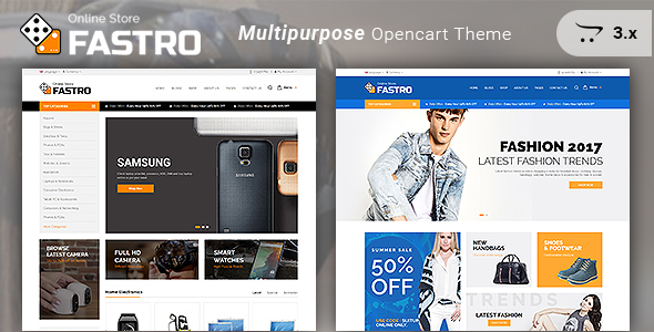 Fastro - Responsive Electronics And Multipurpose Opencart 3.x Theme