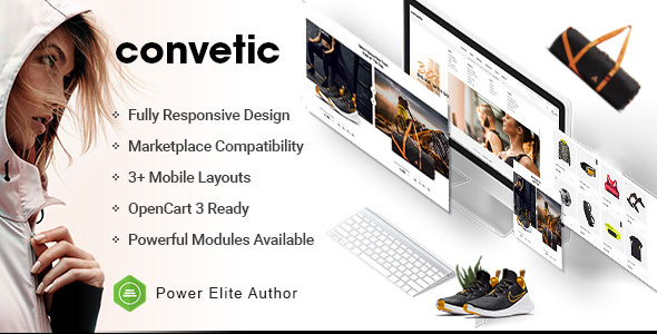 Convetic - Responsive Sport & Gym OpenCart 3 Theme