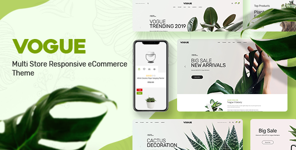 Vogue - Plant Store Opencart Theme (Included Color Swatches)