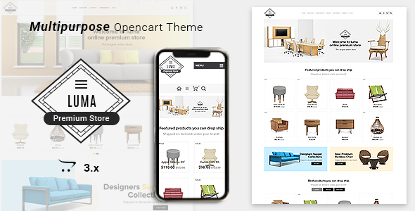 Luma Furniture Responsive Opencart 3 Stores