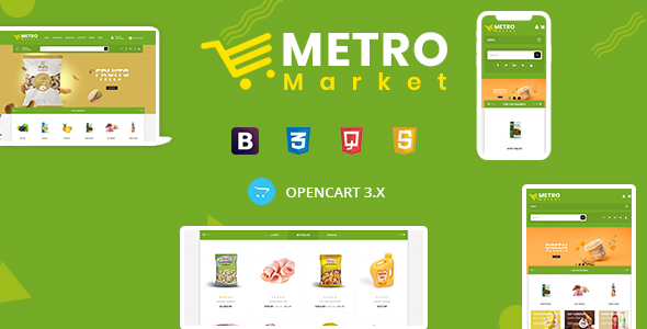 Metro Market - Grocery Store Opencart Theme