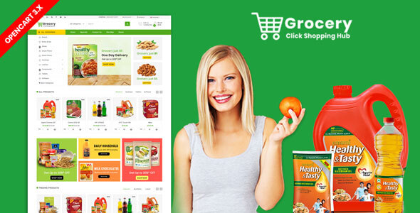 Grocery OpenCart 3.X Multistore Theme (Shopping, Mall)
