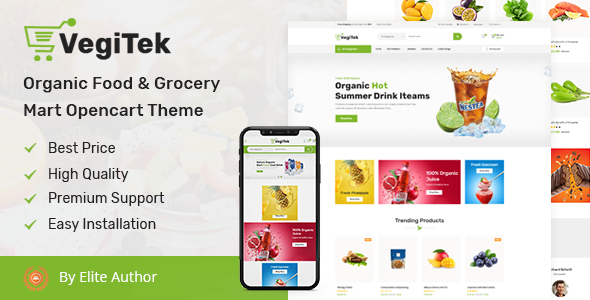 Vegitek - Organic Food & Grocery Mart Opencart Theme