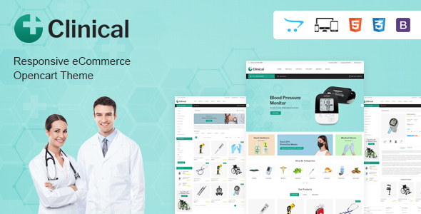 Clinical - Health Medical OpenCart Theme