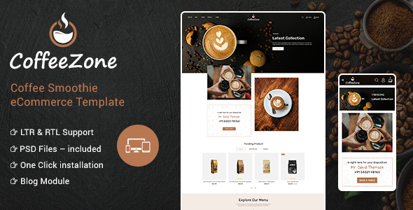 CoffeeZone - Cafe & Coffee OpenCart Shop