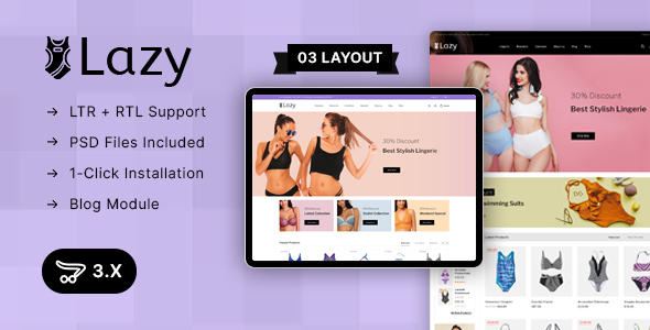 Lazy - Lingerie Store OpenCart 3.x Responsive Theme