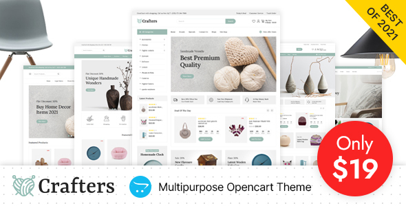 Crafters - Art and Decor Responsive OpenCart Theme