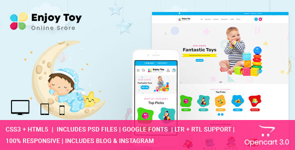 Enjoy - Kids Clothing & Toys Opencart Theme