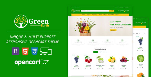 Green Earth Organic Responsive Opencart Theme